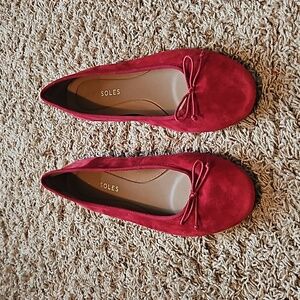 Aerosol Homerun Bow Tie Leather Ballet Flat